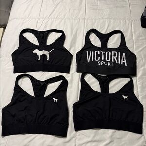 Victoria's Secret Black Racerback Sports Bra Bundle